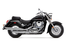 New 2017 SUZUKI BOULEVARD C50 GLASS SPARKLE BLACK The Suzuki Boulevard C50 stamps a bold impression on traditional cruiser styling that includes kicked-out forks and a staggered, chromed dual-exhaust system, the Boulevard C50 turns heads wherever you ride. Its fuel-injected, 50-cubic-inch V-twin engine delivers abundant torque and is engineered for comfort. On the boulevard or the open highway, its spacious riding position and smooth suspension let you cruise comfortably all day long, while its rear suspension delivers the appearance of a classic hardtail.